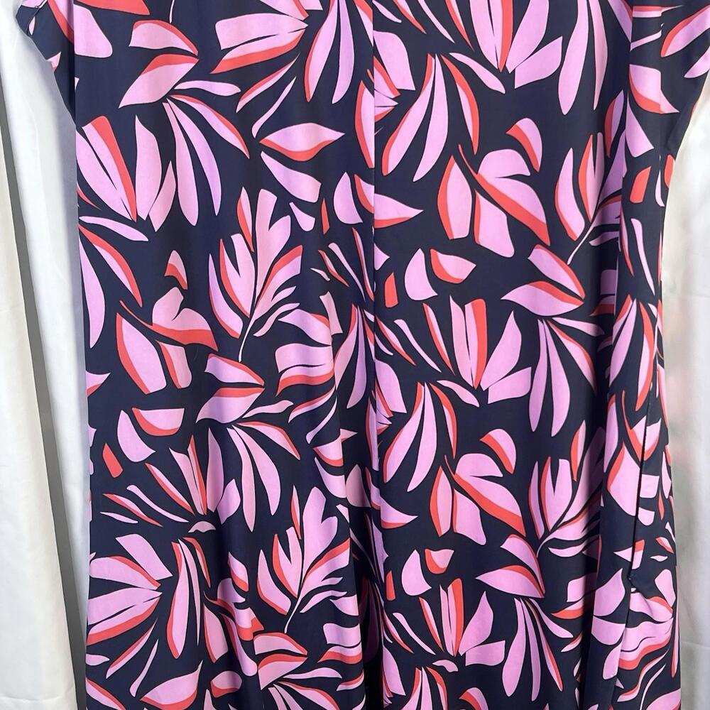 Women's Columbia Chili River Omni-Wick SPF 50 Pink Navy Leaf Dress XXL Pockets - Picture 4 of 9